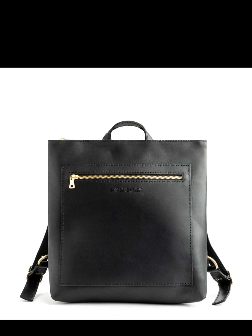 Portland Leather Black Backpack